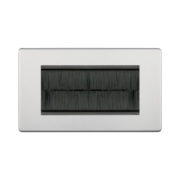BG Nexus Screwless Brushed Steel 4G Cable Brush Outlet FBSEMR4BR