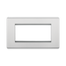 Front view of BG Nexus Screwless Brushed Steel 4G Euro Plate