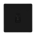 BG Flatplate Screwless Matt Black Emergency Key Switch FFB12EL