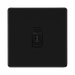 BG Flatplate Screwless Matt Black Emergency Key Switch FFB12EL