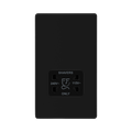 Front view of BG Flatplate Screwless Matt Black Shaver Socket