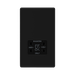 Front view of BG Flatplate Screwless Matt Black Shaver Socket