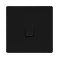 BG Flatplate Screwless Matt Black 20A Double Pole Switch FFB30