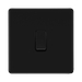 BG Flatplate Screwless Matt Black 20A Double Pole Switch FFB30