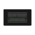 BG Flatplate Screwless Matt Black 4G Cable Brush Outlet FFBEMR4BR