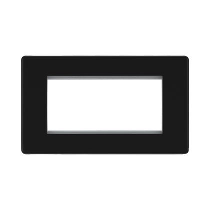 BG Flatplate Screwless Matt Black 4G Euro Plate FFBEMR4