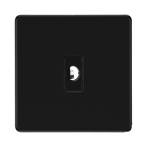 BG Flatplate Screwless Matt Black Flex Outlet FFBFLEX