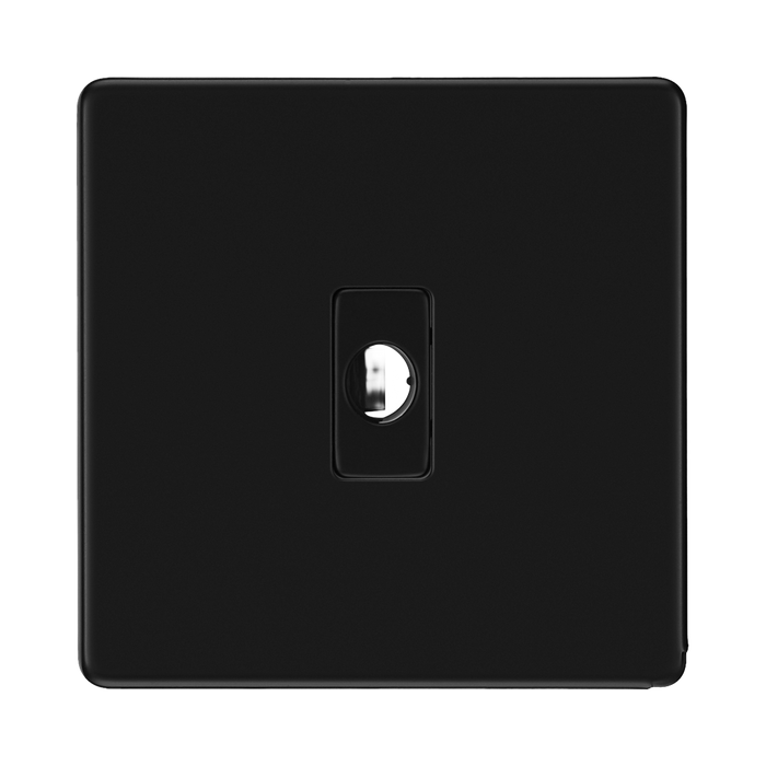 BG Flatplate Screwless Matt Black Flex Outlet FFBFLEX