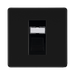 BG Flatplate Screwless Matt Black RJ45 Cat6 Data Outlet FFBRJ4516