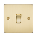 Knightsbridge Flat Plate Brushed Brass 10AX Intermediate Light Switch FP1200BB - product view