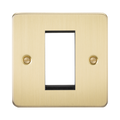 Knightsbridge Flat Plate Brushed Brass 1G Modular Faceplate FP1GBB - product view