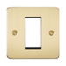 Knightsbridge Flat Plate Brushed Brass 1G Modular Faceplate FP1GBB - product view
