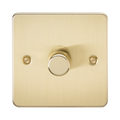Knightsbridge Flat Plate Brushed Brass 1G Dimmer FP2191BB - product view