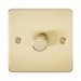Knightsbridge Flat Plate Brushed Brass 1G Dimmer FP2191BB - product view