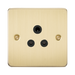 Knightsbridge Flat Plate Brushed Brass 5A Unswitched Socket FP5ABB - product view