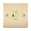 Knightsbridge Flat Plate Brushed Brass 13A Fused Spur Unit FP6000BB - product view