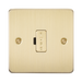 Knightsbridge Flat Plate Brushed Brass 13A Fused Spur Unit FP6000BB - product view