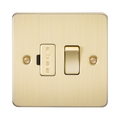 Knightsbridge Flat Plate Brushed Brass 13A Switched Fused Spur Unit FP6300BB - product view