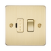 Knightsbridge Flat Plate Brushed Brass 13A Switched Fused Spur Unit FP6300BB - product view