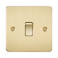 Knightsbridge Flat Plate Brushed Brass 20A 1G DP Switch FP8341BB - product view