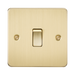 Knightsbridge Flat Plate Brushed Brass 20A 1G DP Switch FP8341BB - product view