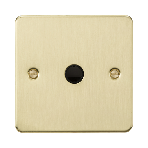 Knightsbridge Flat Plate Brushed Brass 20A Flex Outlet Plate FP8342BB - product view