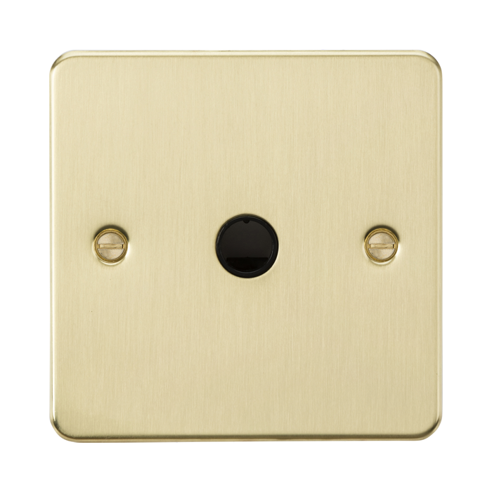 Knightsbridge Flat Plate Brushed Brass 20A Flex Outlet Plate FP8342BB - product view