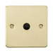 Knightsbridge Flat Plate Brushed Brass 20A Flex Outlet Plate FP8342BB - product view
