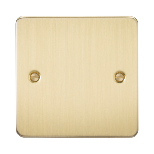 Knightsbridge Flat Plate Brushed Brass 1G Blanking Plate FP8350BB - product view