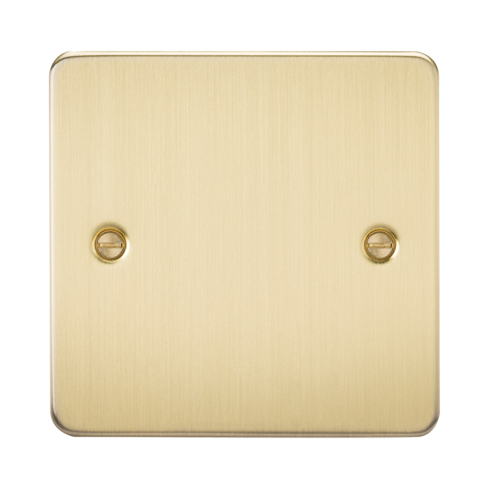 Knightsbridge Flat Plate Brushed Brass 1G Blanking Plate FP8350BB - product view