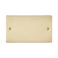 Knightsbridge Flat Plate Brushed Brass 2G Blanking Plate FP8360BB - product view