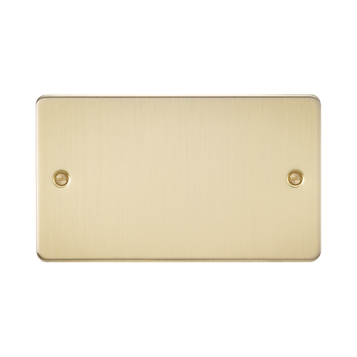 Knightsbridge Flat Plate Brushed Brass 2G Blanking Plate FP8360BB - product view
