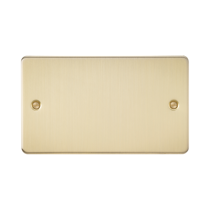 Knightsbridge Flat Plate Brushed Brass 2G Blanking Plate FP8360BB - product view