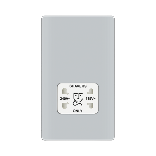 Front view of BG Nexus Screwless Polished Chrome Shaver Socket