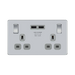 BG Nexus Screwless Polished Chrome 13A Double USB Socket FPC22U3G