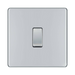 BG Nexus Screwless Polished Chrome 20A Double Pole Switch FPC30
