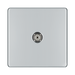 Front view of BG Nexus Screwless Polished Chrome Co-axial Socket