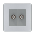 BG Nexus Screwless Polished Chrome Double Satellite Socket FPC642G