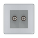 BG Nexus Screwless Polished Chrome Double Satellite Socket FPC642G