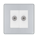 BG Nexus Screwless Polished Chrome Double Satellite Socket FPC642W