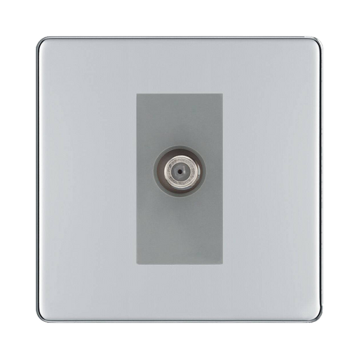 BG Nexus Screwless Polished Chrome Satellite Socket FPC64G