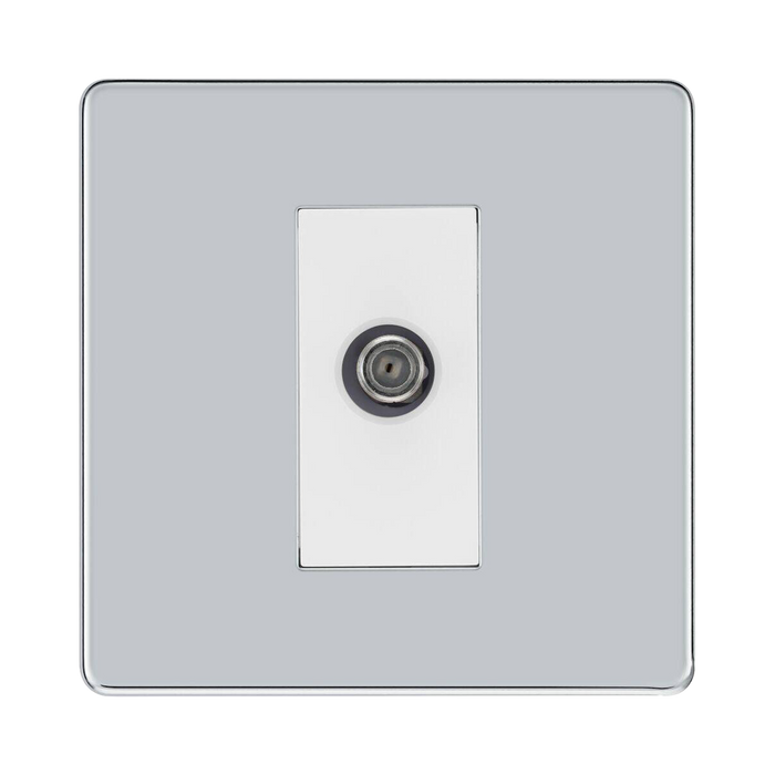 BG Nexus Screwless Polished Chrome Satellite Socket FPC64W