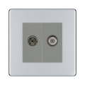BG Nexus Screwless Polished Chrome TV & Satellite Socket FPC65G