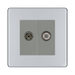 BG Nexus Screwless Polished Chrome TV & Satellite Socket FPC65G