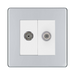 BG Nexus Screwless Polished Chrome TV & Satellite Socket FPC65W