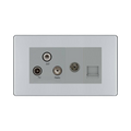 BG Nexus Screwless Polished Chrome Combination TV Socket FPC68G