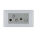 BG Nexus Screwless Polished Chrome Combination TV Socket FPC68G