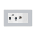 BG Nexus Screwless Polished Chrome Combination TV Socket FPC68W