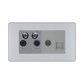 BG Nexus Screwless Polished Chrome Combination TV Socket FPC69G