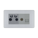 BG Nexus Screwless Polished Chrome Combination TV Socket FPC69G